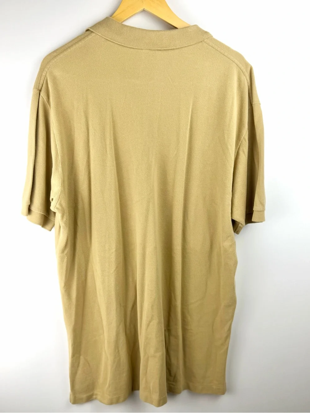 Polo Ralph Lauren Yellow Pique Polo Shirt Size XL Navy Pony Logo 100% Cotton